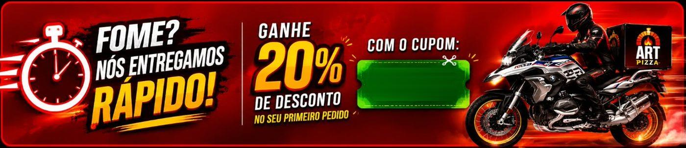 Fome? Nós entregamos rápido! Ganhe desconto com nosso cupom promocional